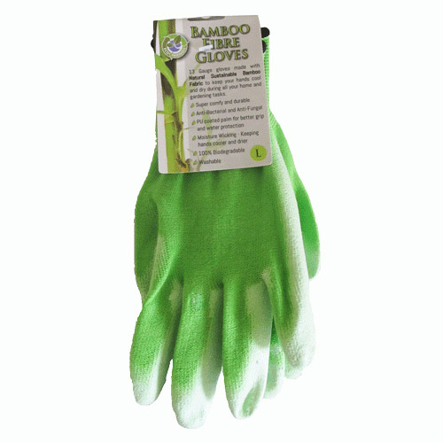 Bamboo Fibre Gloves green
