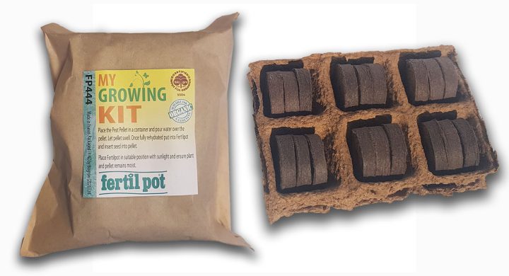 My Growing Kit - Fertilpot 5 x 5cm Square Strips, Pack of 18 (3 Strips x 6 pots) Incl Peat Pellets